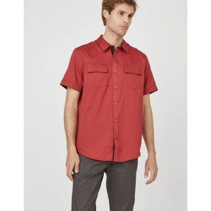 Guess Men’s Angel Dobby Shirt Short Sleeves Size S